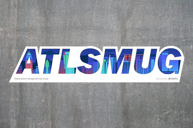 Illustration of Atlanta skyline for sticker for user group event