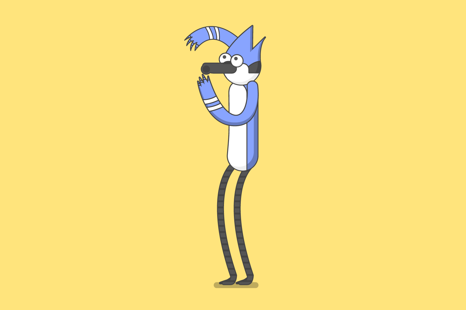 Illustration of Mordecai from Regular Show