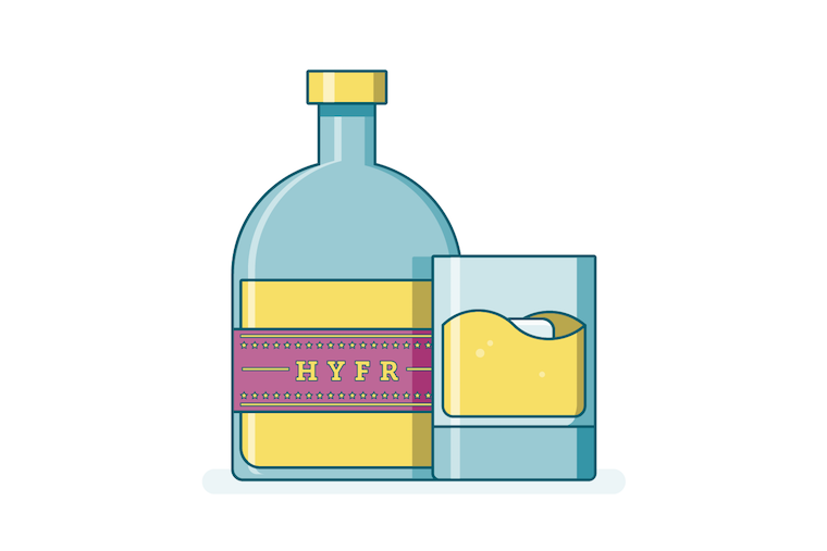 Actually, I usually drink my whiskey neat, but for artistic purposes, I threw an ice cube up in there.